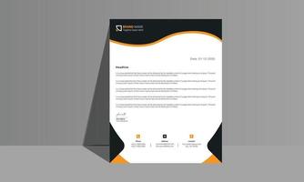 Abstract corporate business letterhead design. Neat and clean professional corporate company business letterhead. Simple and clean print ready design. vector