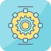 icono de vector de proceso automatizado