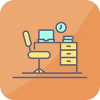 Office Desk Vector Icon