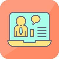 Online Job Interview Vector Icon