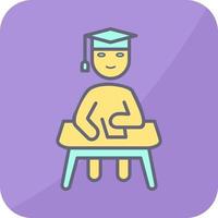 Unique Studying on Desk Vector Icon