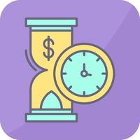 el tiempo es dinero vector icono