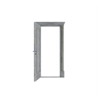 porta aberta de madeira de pinho isolada png