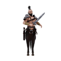 centauro griego mitología criatura mitad hombre mitad caballo aislado modelo png