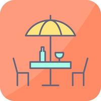 Unique Cafe Table Vector Icon