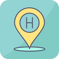 Hotel Location Vector Icon