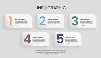 Creative Concept Infographic with 5 Steps perfect for Business Data Visualization vector