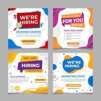 Job Vacancy Announcement Post Template vector