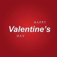 White inscription valentine's day on a red background vector