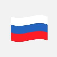 Wave Russian flag on a gray background vector