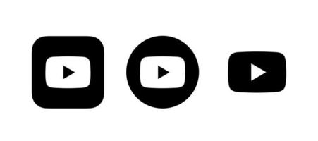 Black Youtube Logo Vector, Youtube icon vector, Youtube symbol free vector