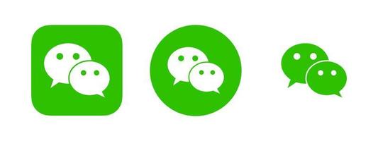 logo de wechat, icono de wechat vector gratis