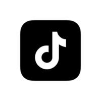 Black Tiktok logo vector, Tiktok symbol, Tiktok icon free vector