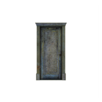 puerta cerrada vieja de madera aislada png