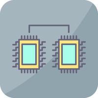 Processors Connected Vector Icon