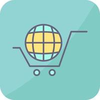 icono de vector de compras globales