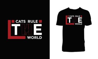 diseño de camiseta de vector de gato genial