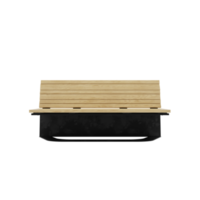 banc de parc 3d isolé png