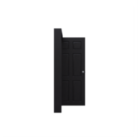 marco y puerta abierta interior negro png