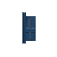 Blue Open Door isolated png