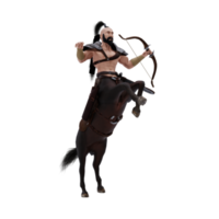 Centaur greek mythology creature half man half horse isolated model png