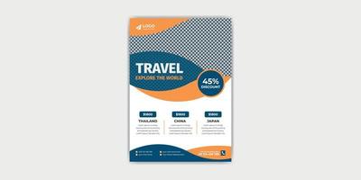 Travel Tourism Flyer Template vector