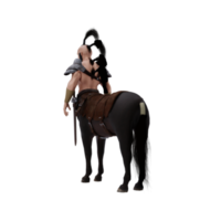 Centaur greek mythology creature half man half horse isolated model png