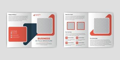 Minimal Bifold Brochure Template vector