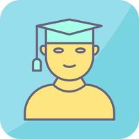 Unique Male Graduate Vector Icon