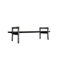 3d park bench isolated png