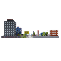 3d city isolated png