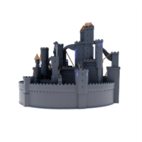 3d castle isolated png