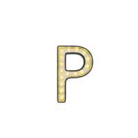 caja de luz del alfabeto p de marquesina png