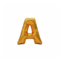 English Metallic Golden alphabet Balloons a png