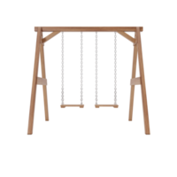 3d wooden double swing png