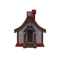 maison de jouet stylisée 3d png