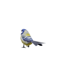 3d Great tit bird isolated png