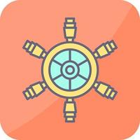 icono de vector de rueda de barco