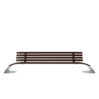 3d modern street park bench isolated png