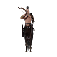 Centaur greek mythology creature half man half horse isolated model png