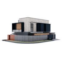 3d modern house isolated png