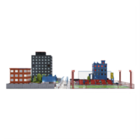 3d city isolated png