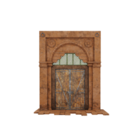 old medieval gate isolated png