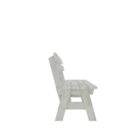 banc de jardin blanc 3d isolé png