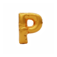 ballons de l'alphabet doré métallique anglais p png