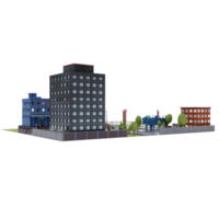 3d city isolated png