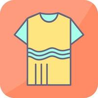 T Shirt with lines Vector Icon