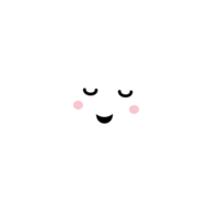 cute white happy star character png