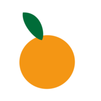 orange with leaves png