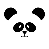 dessin animé mignon de tête de panda png